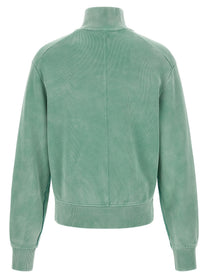 Entire Studios Buttoned Turtleneck Sweatshirt Green