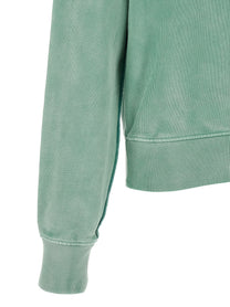 Entire Studios Buttoned Turtleneck Sweatshirt Green