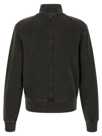 Entire Studios Buttoned Turtleneck Sweatshirt Black