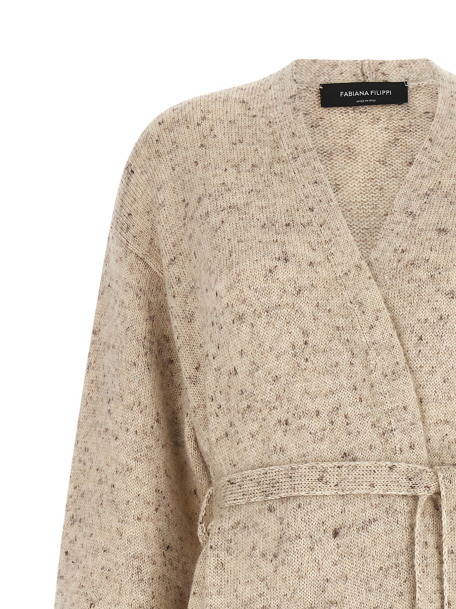 Fabiana Filippi Buttoned Yarn Cardigan Beige