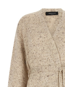 Fabiana Filippi Buttoned Yarn Cardigan Beige