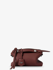 Fendi Women's By the Way Hammered Leather Handbag Red
