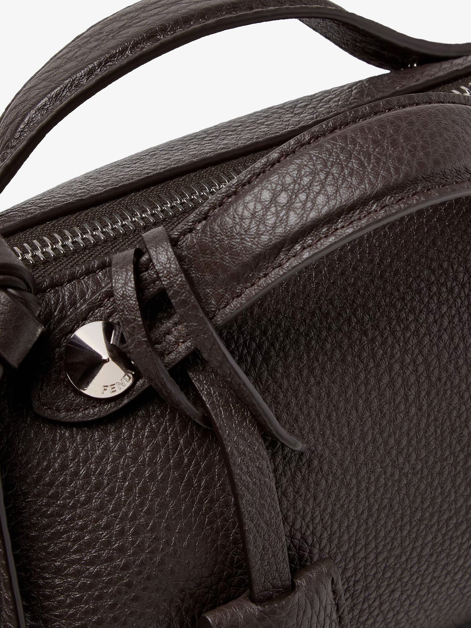 Fendi Women's By the Way Hammered Leather Handbag Black