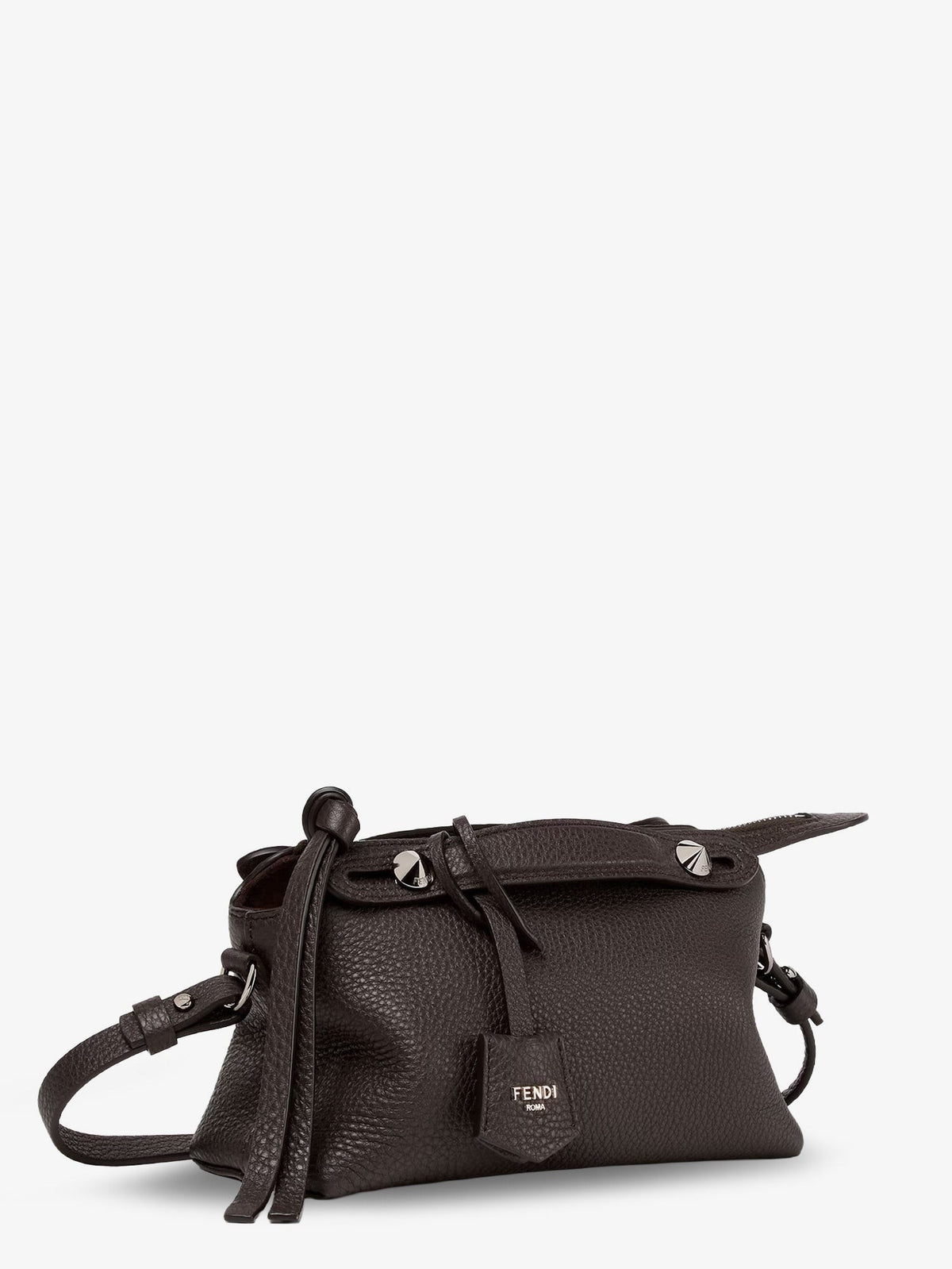 Fendi Women's By the Way Hammered Leather Handbag Black, view 3