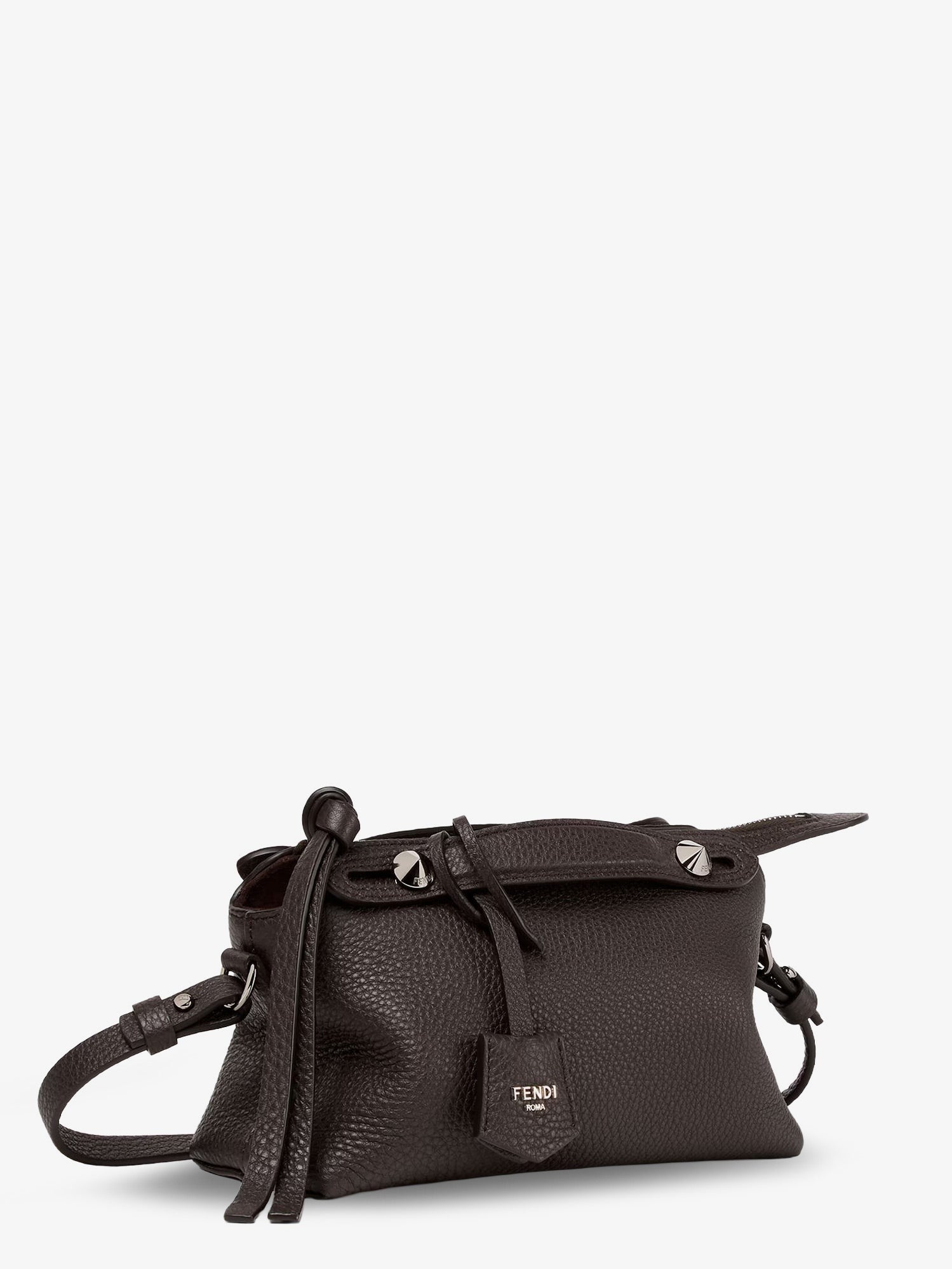 Fendi Women's By the Way Hammered Leather Handbag Black