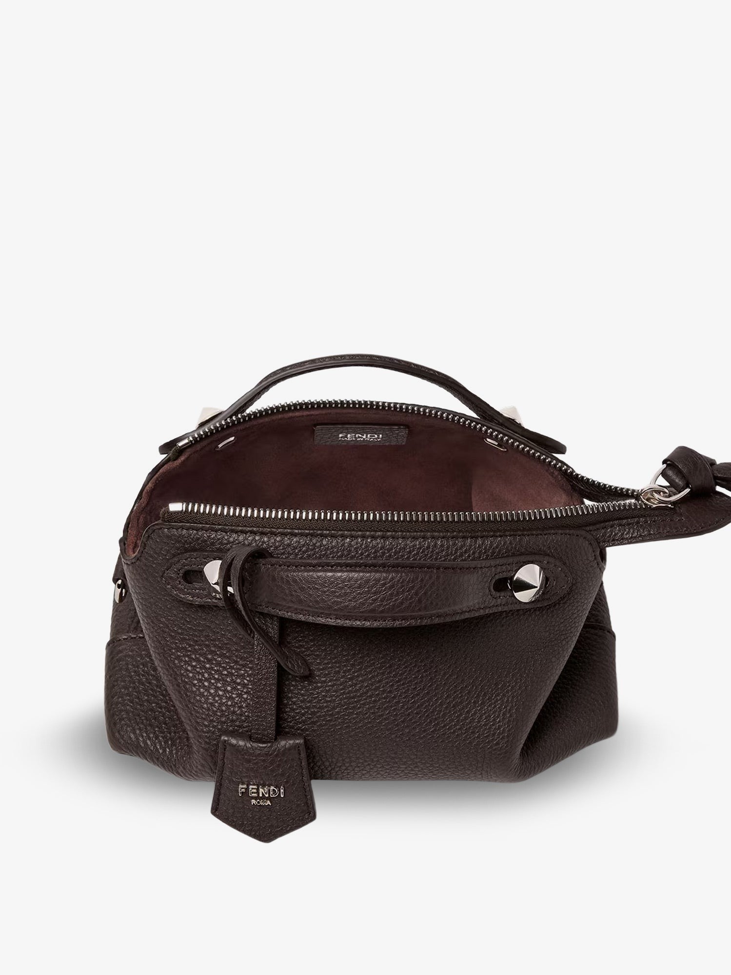 Fendi Women's By the Way Hammered Leather Handbag Black