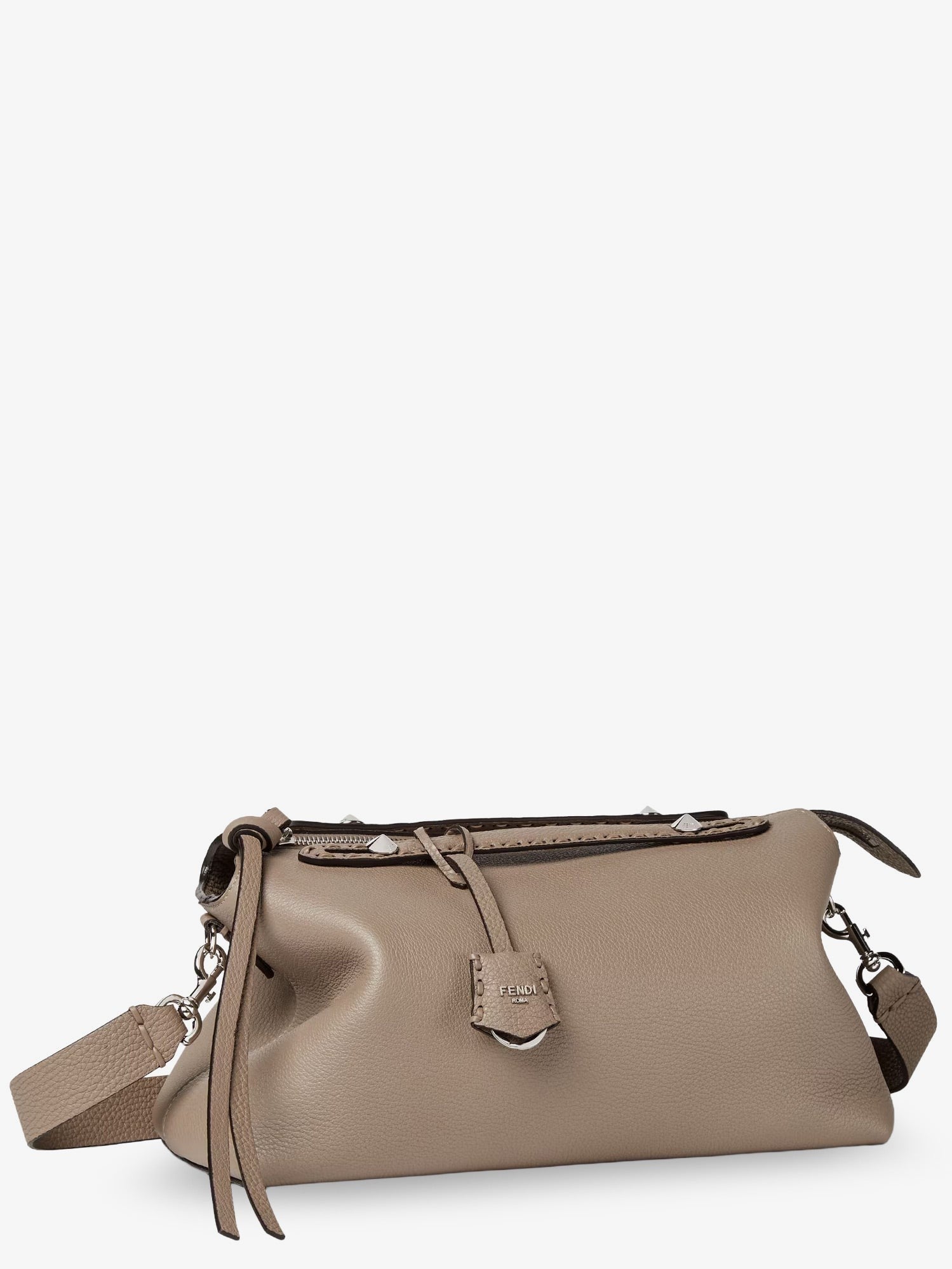 Fendi Women's By the Way Selleria Large Leather Handbag Beige