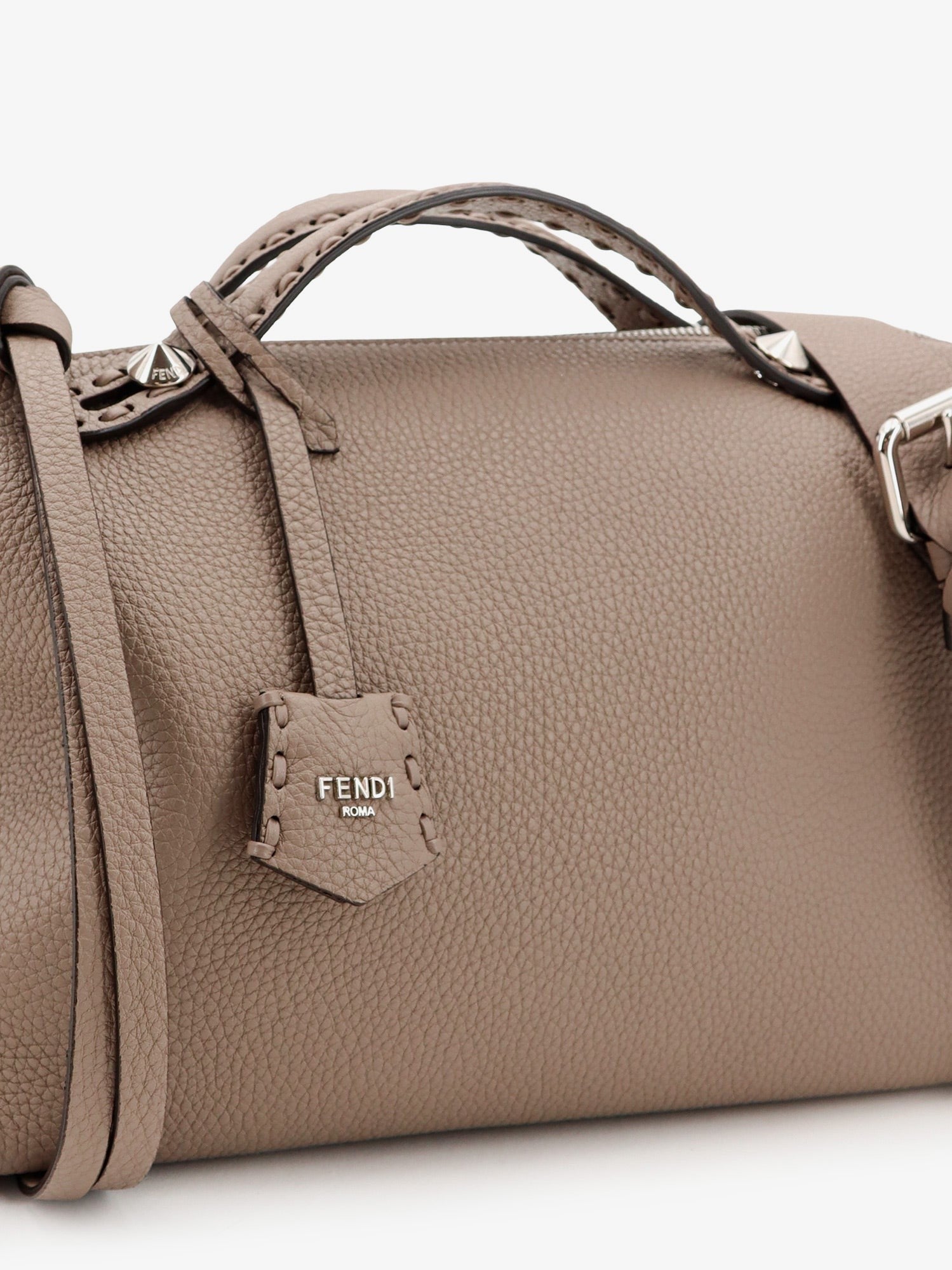 Fendi Women's By the Way Selleria Large Leather Handbag Beige