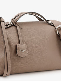 Fendi Women's By the Way Selleria Large Leather Handbag Beige