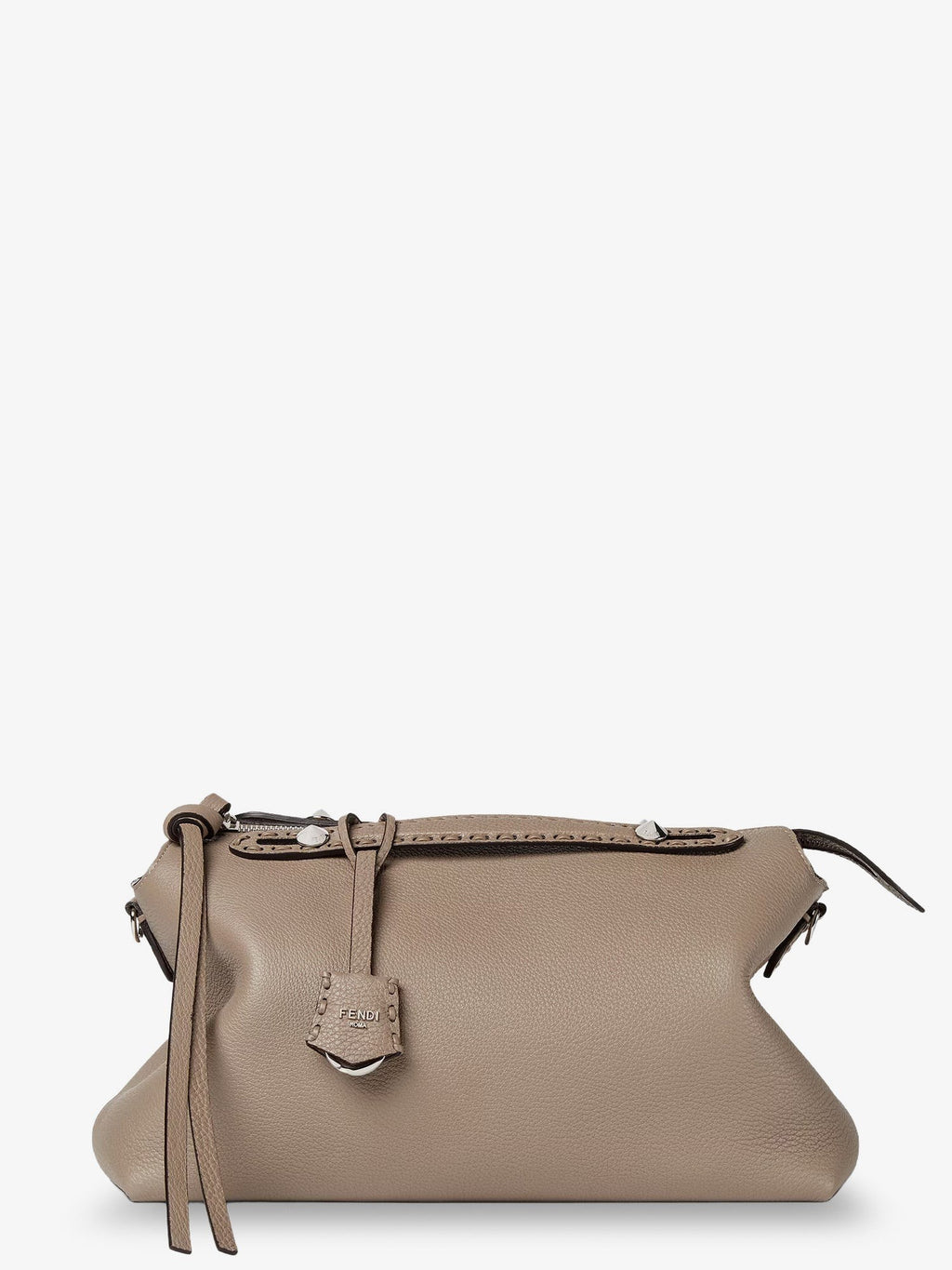 Fendi Women's By the Way Selleria Large Leather Handbag Beige