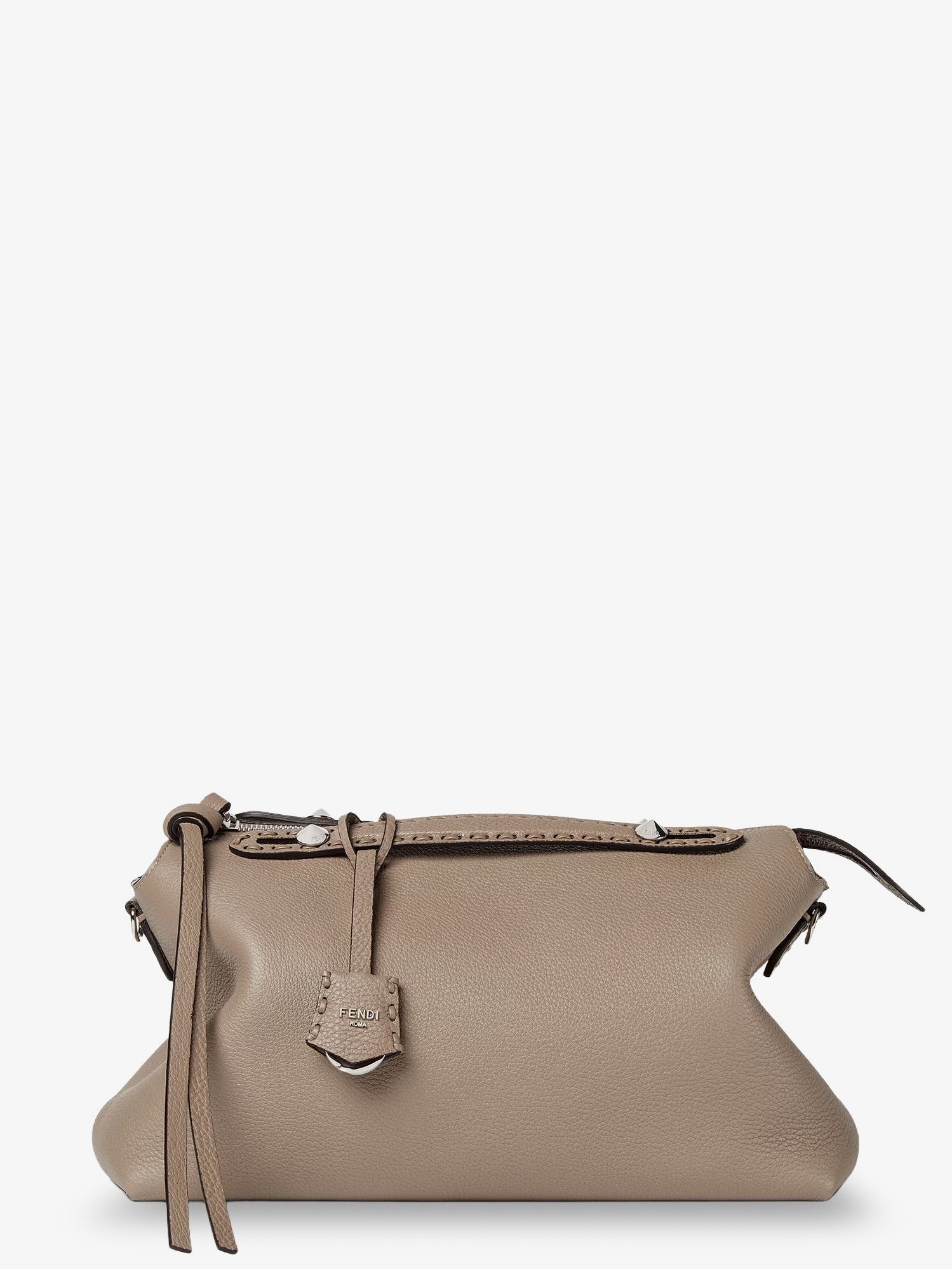 Fendi Women's By the Way Selleria Large Leather Handbag Beige