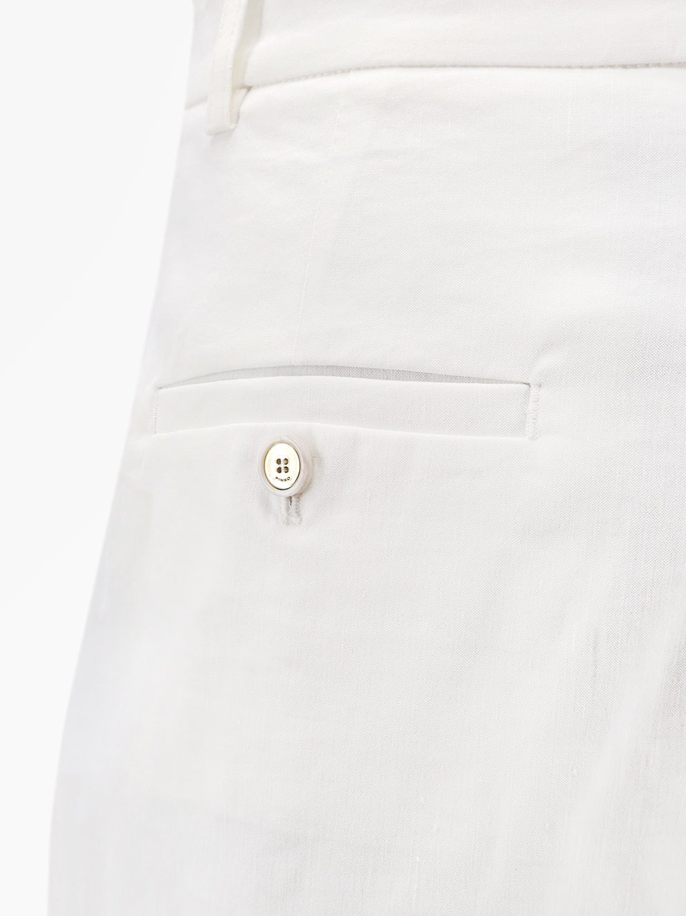Pinko Women's Byrana Linen and Viscose Shorts White