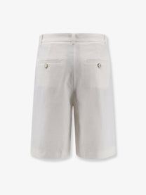 Pinko Women's Byrana Linen and Viscose Shorts White