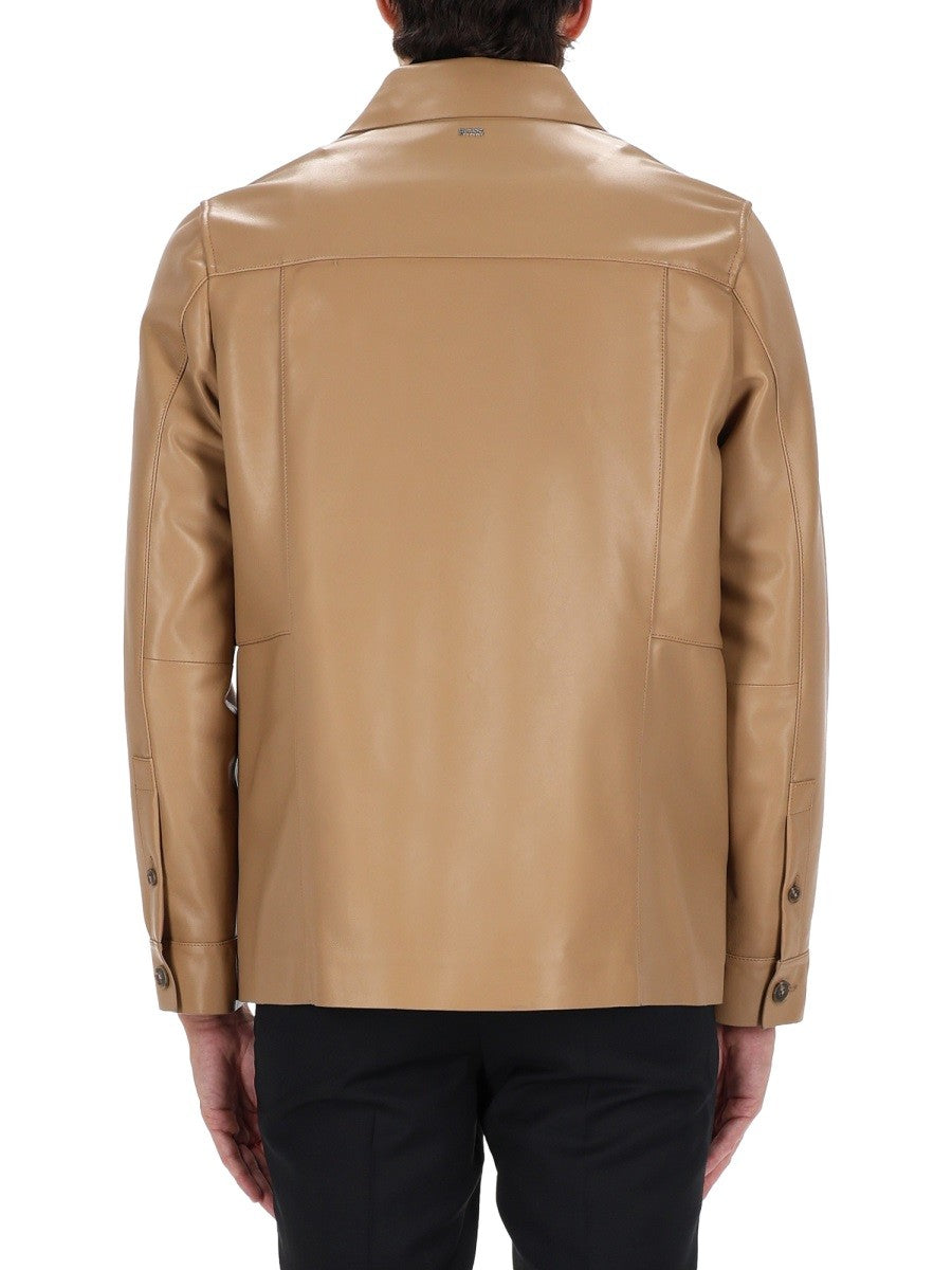 BOSS Men's Malid Jacket Beige, view 3