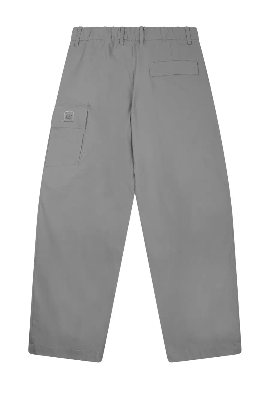 C.P. Company men’s pantalone metropolis cargo grey relaxed fit gray cotton pants with multiple pockets and brand patch