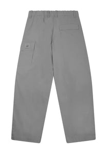 C.P. Company men’s pantalone metropolis cargo grey relaxed fit gray cotton pants with multiple pockets and brand patch