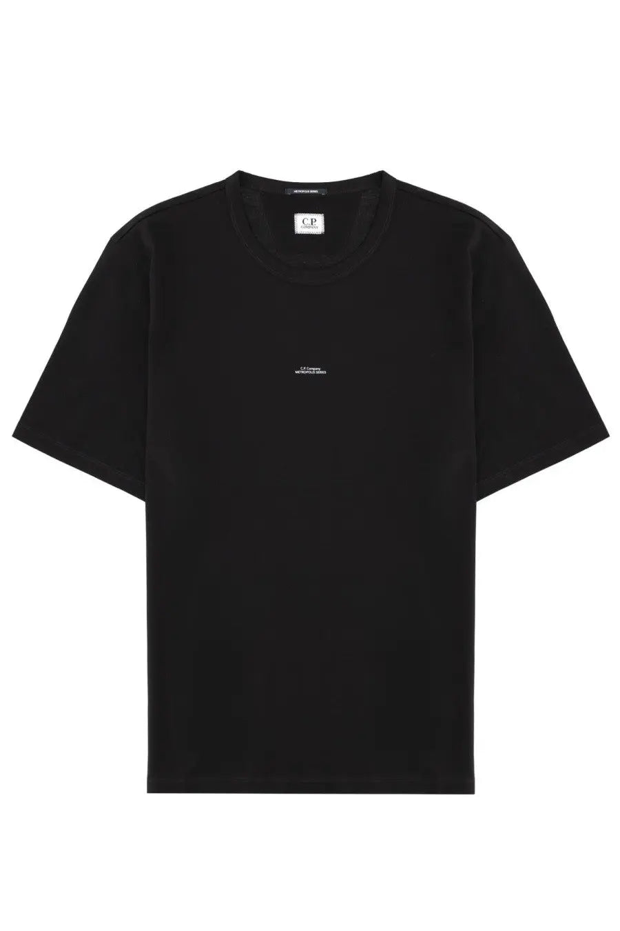 Black c.p. company men’s shirt featuring durable cotton fabric and a minimalist design for casual wear