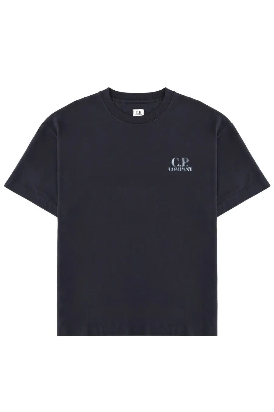 Black c.p. company men’s blue shirt made from lightweight cotton featuring a classic casual fit
