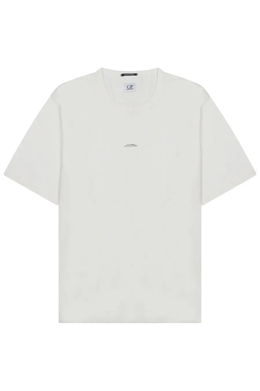 Off-white cp company short-sleeved shirt with minimalist branding in white for men by C.P. Company