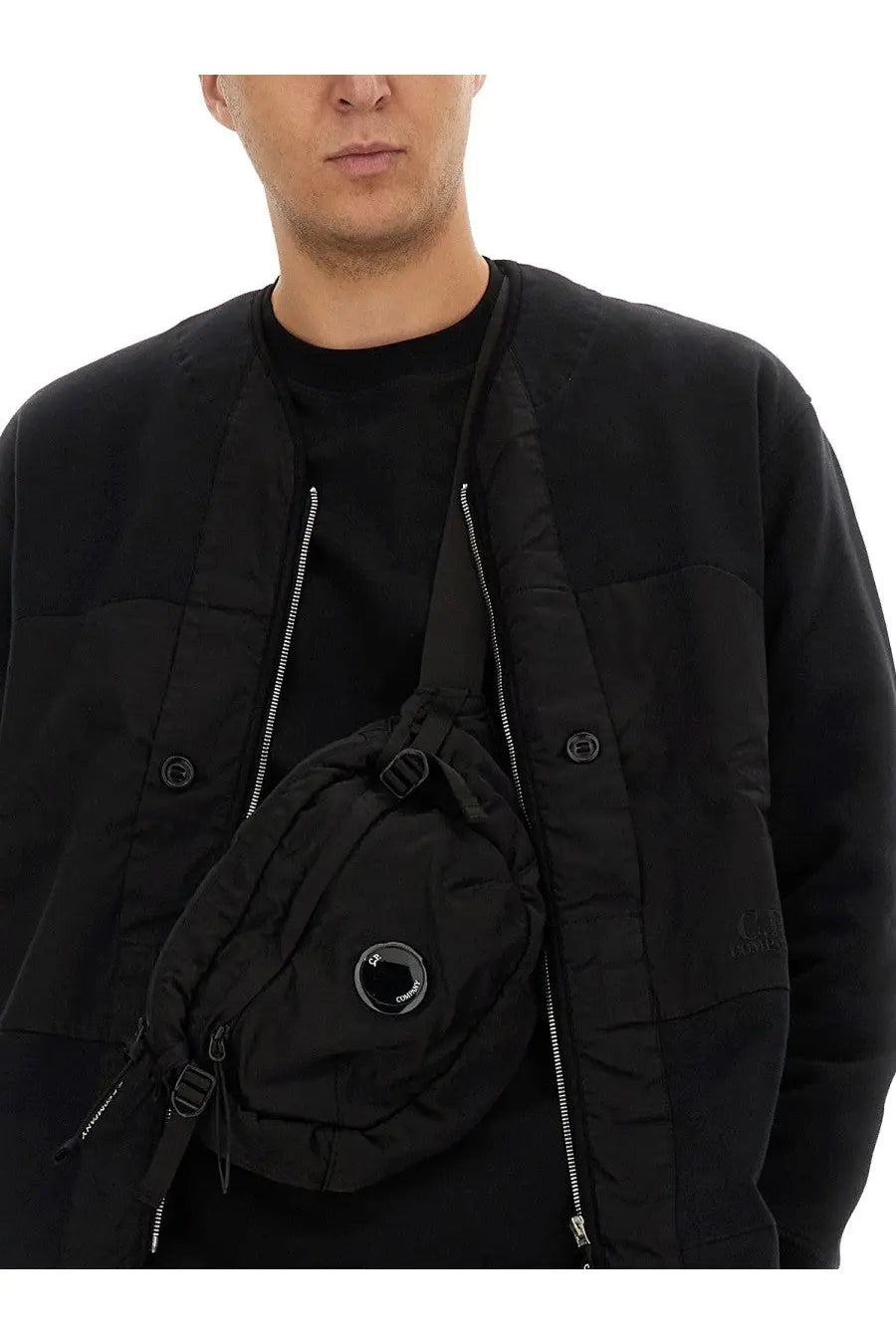 C.P. Company Men's Zip Sweatshirt Black, view 4
