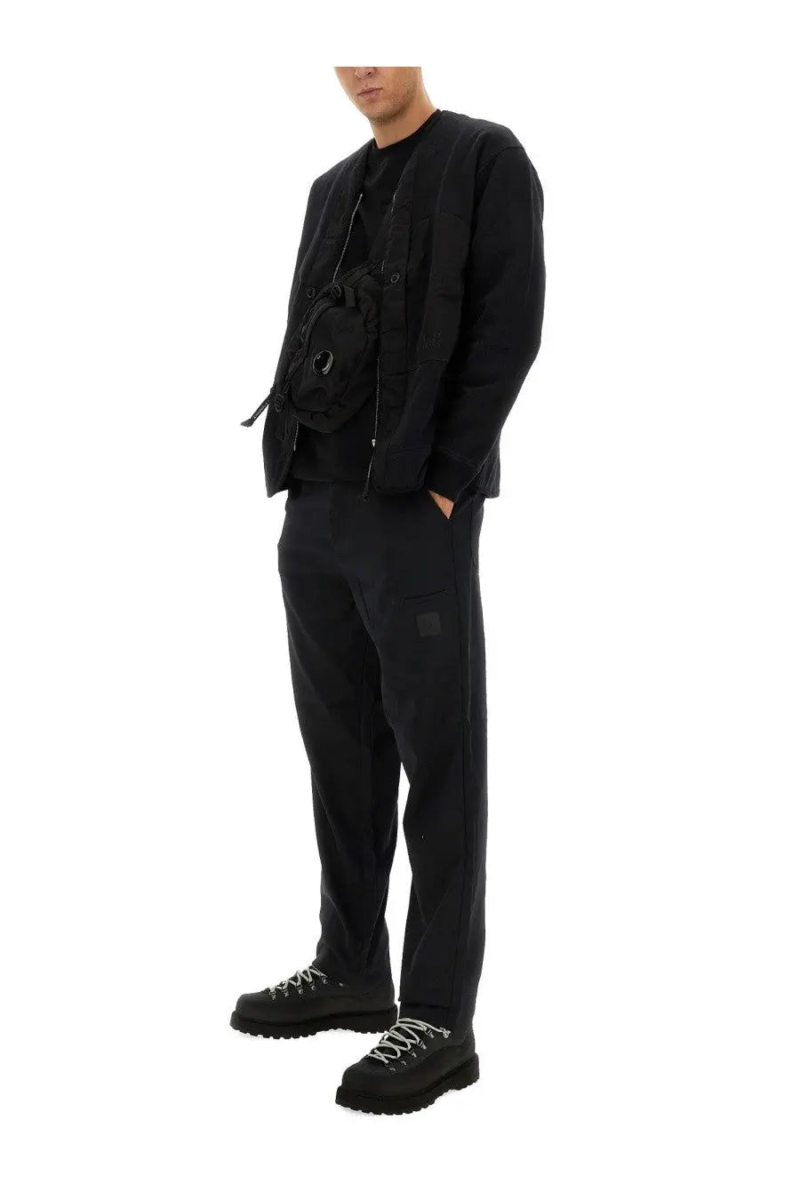 C.P. Company Men's Zip Sweatshirt Black, view 2