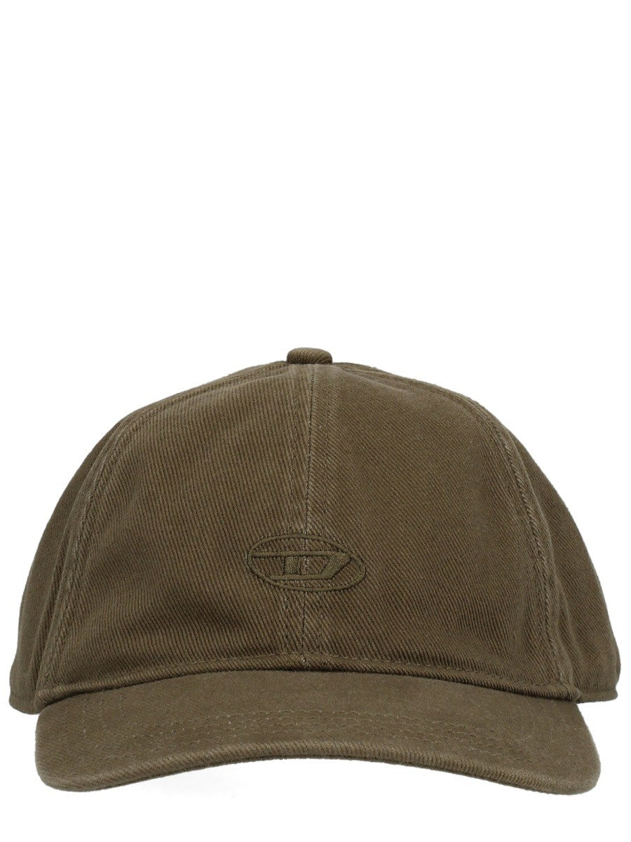 Diesel Men's Run Wash Baseball Cap Green