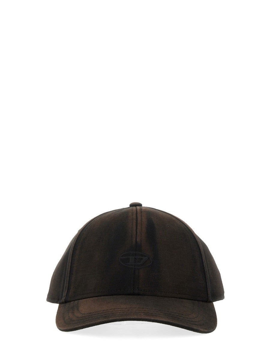 Diesel Men's Run Wash Baseball Cap Brown