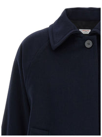 Alberto Biani Caban Coat Blue