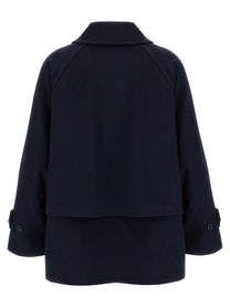 Alberto Biani Caban Coat Blue