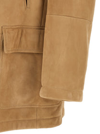 Brunello Cucinelli Caban Shearling Curly Beige