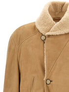 Brunello Cucinelli Caban Shearling Curly Beige