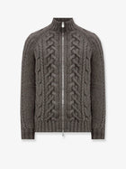 Brunello Cucinelli Men's Cable Knit Cardigan Army