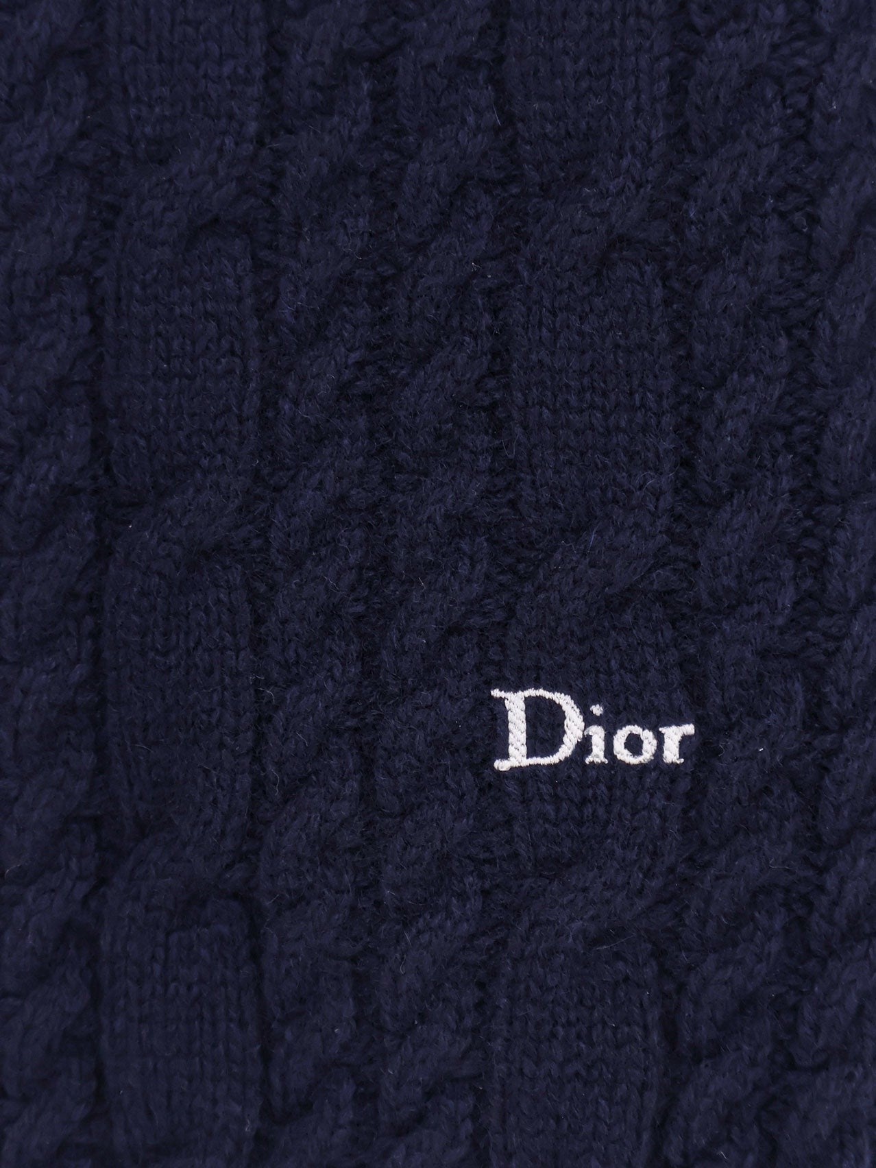Dior Men's Cable Knit Cashmere Sweater Blue Dior