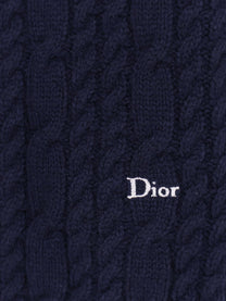 Dior Men's Cable Knit Cashmere Sweater Blue Dior
