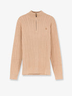 Polo Ralph Lauren Men's Cable Knit Cotton Sweater Beige