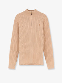 Polo Ralph Lauren Men's Cable Knit Cotton Sweater Beige