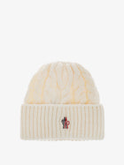 Moncler Grenoble Women's Cable Knit Wool Blend Hat White