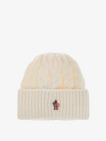 Moncler Grenoble Women's Cable Knit Wool Blend Hat White