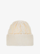 Moncler Grenoble Women's Cable Knit Wool Blend Hat White