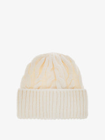 Moncler Grenoble Women's Cable Knit Wool Blend Hat White