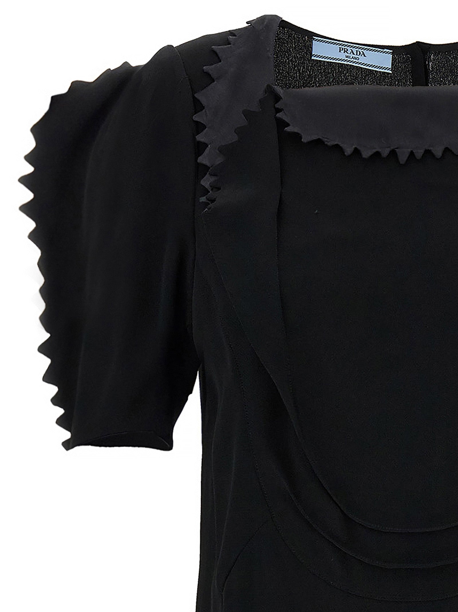 PRADA Cady Crêpe Top Black