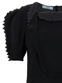 PRADA Cady Crêpe Top Black