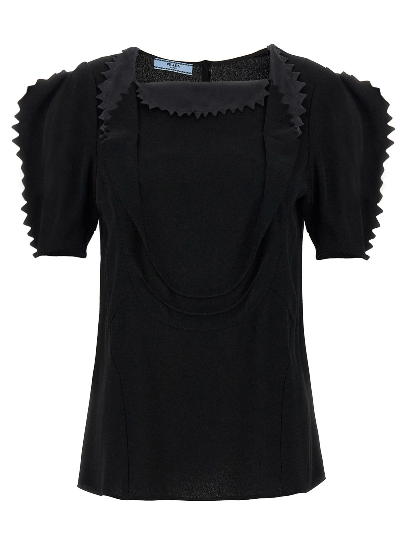 PRADA Cady Crêpe Top Black