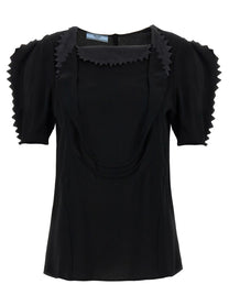 PRADA Cady Crêpe Top Black