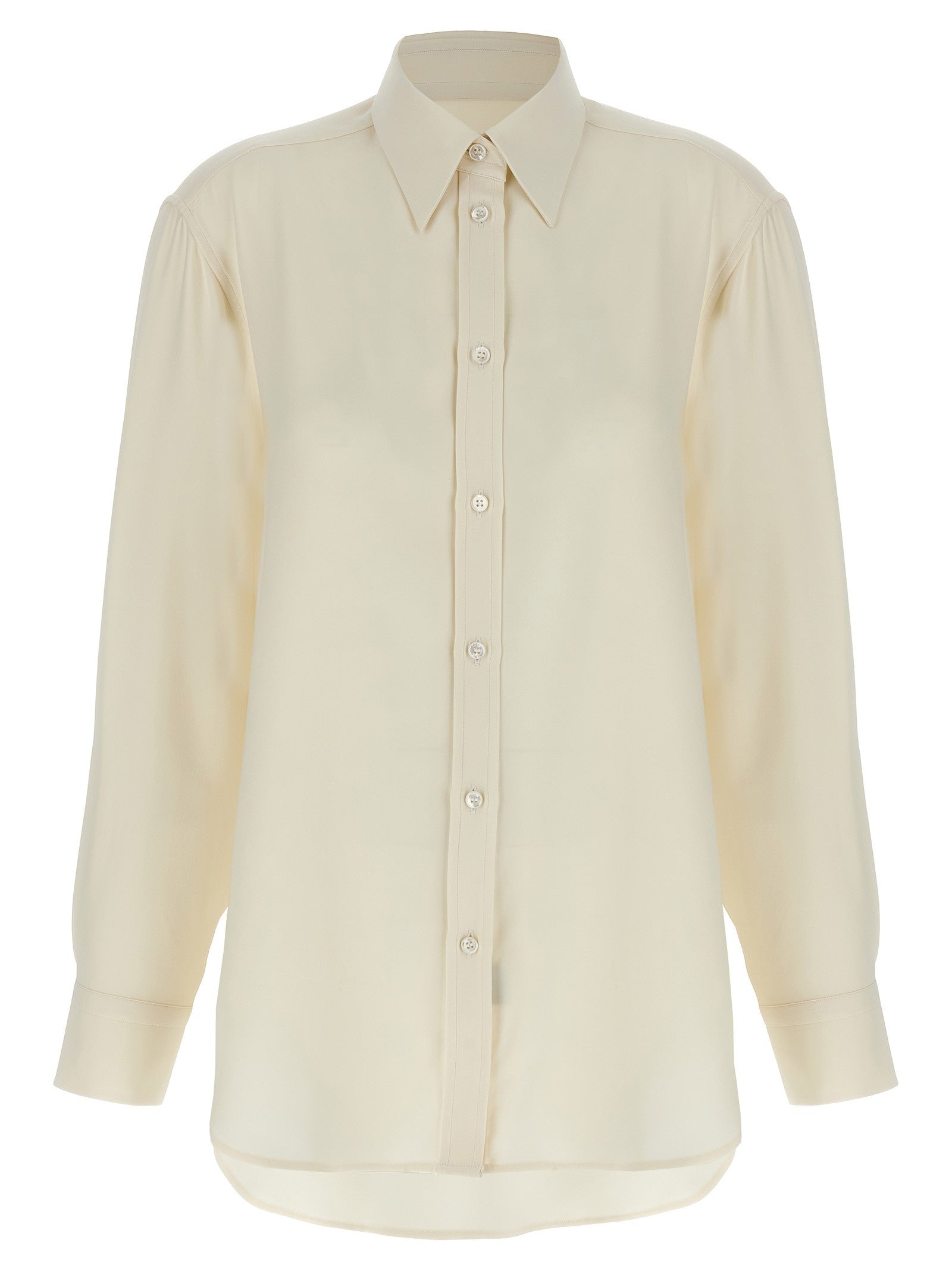 Brioni Cady Silk Shirt White