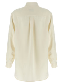 Brioni Cady Silk Shirt White