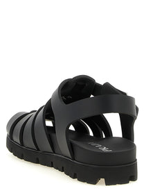 PRADA Cage Sandals Black