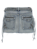 Balenciaga Cagole Mini Skirt Blue, view 2