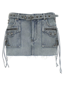 Balenciaga Cagole Mini Skirt Blue