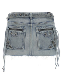 Balenciaga Cagole Mini Skirt Blue